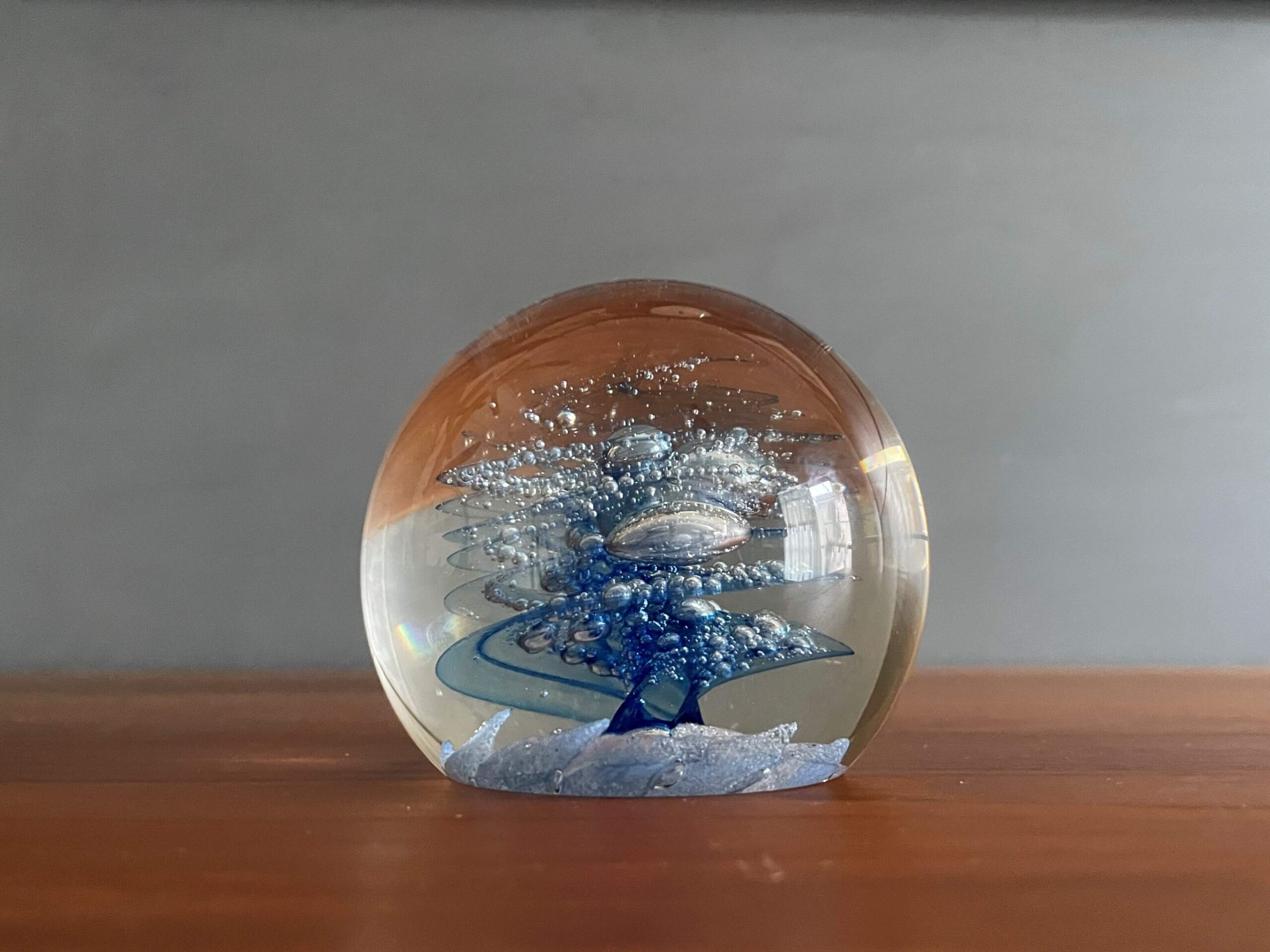 No.9327「ガラスオブジェ/ペーパーウェイト〈ice spiral〉：Selkirk