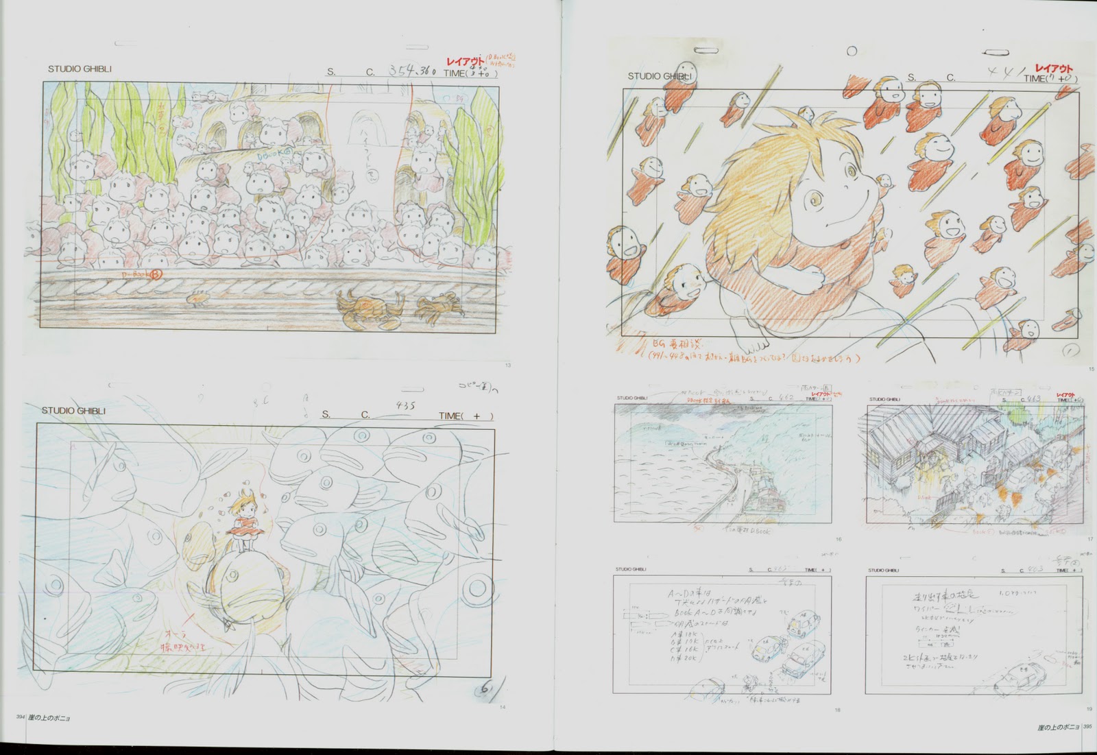 Living Lines Library: 崖の上のポニョ / Ponyo (2008) - Layout Design