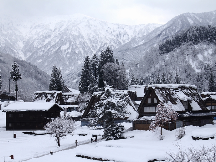 雪の五箇山 水墨画の風景 ～冬の世界遺産・相倉合掌集落雪景色（前編