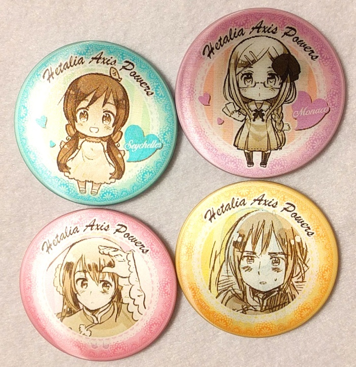 ヘタリア Axis Powers トレーディングチェンジング缶バッジ 女の子