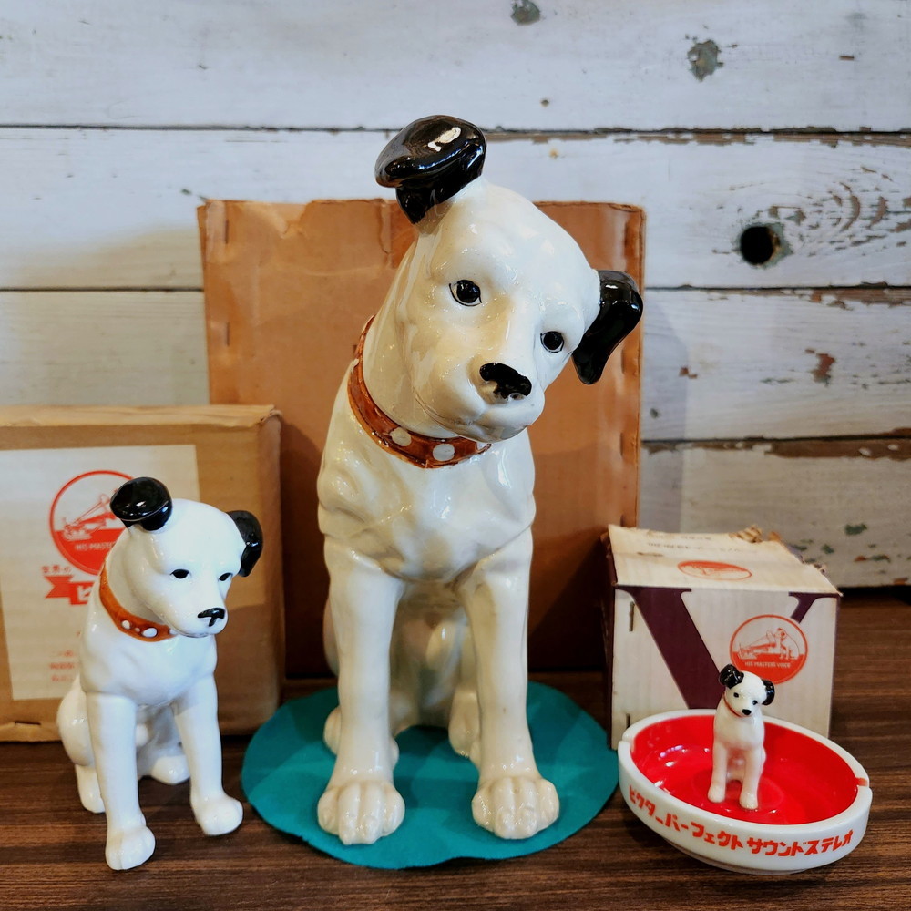 昭和レトロ ビクター犬 ニッパーくん 箱付きニッパーくん＆灰皿