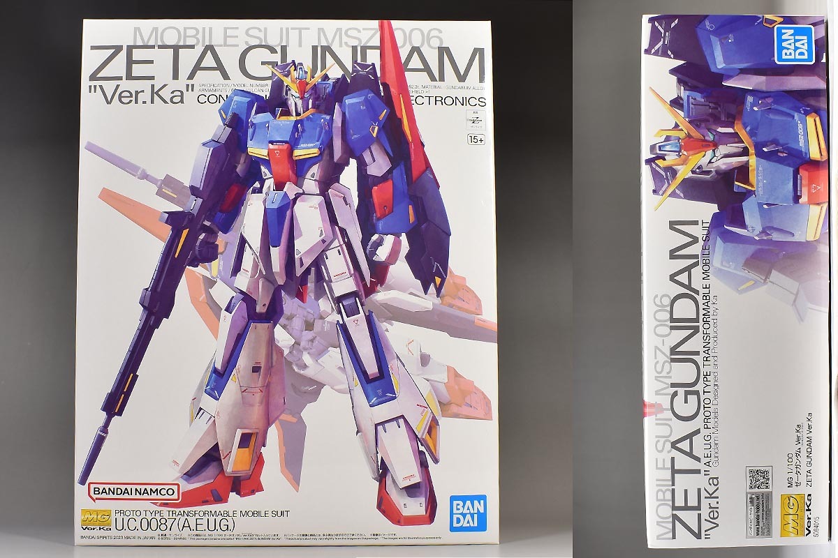 MG ゼータガンダム Ver.Kaのパッケージ・説明書・ランナー レビュー