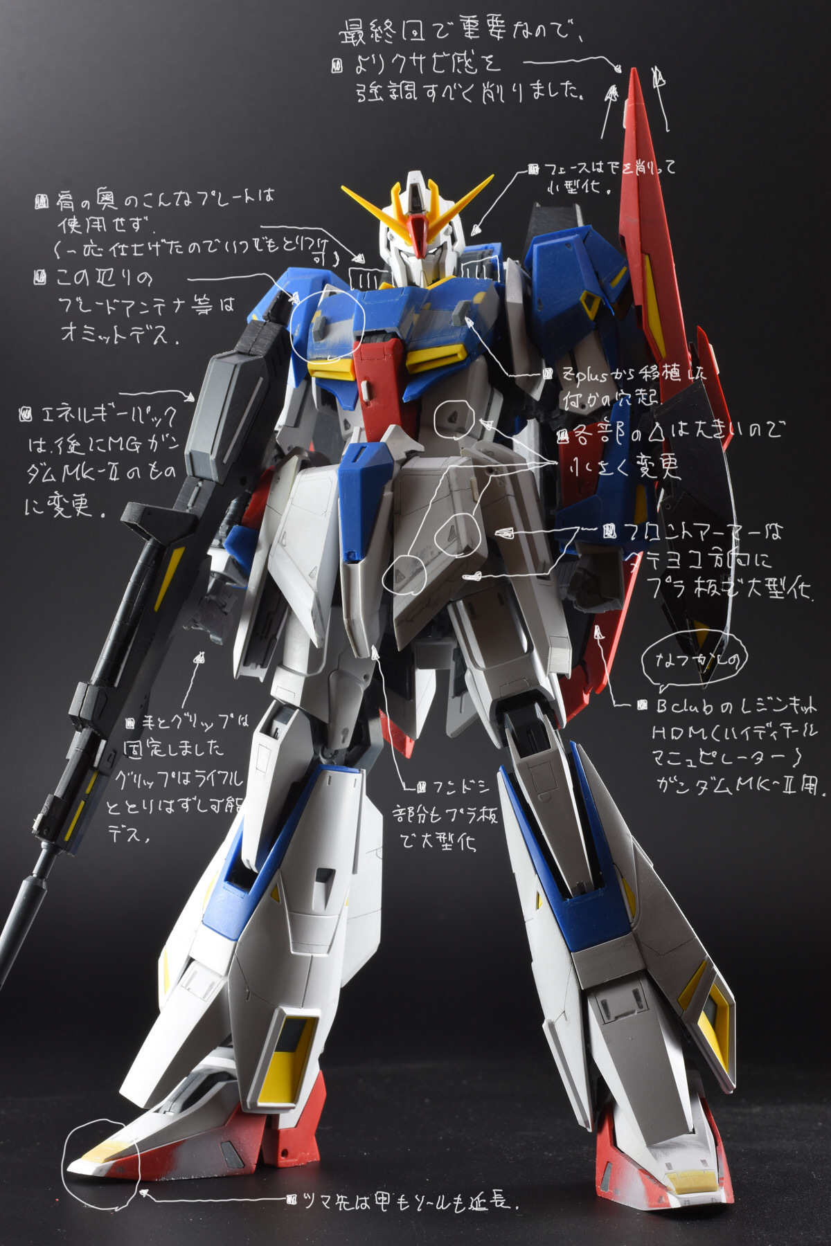 MG Zガンダム ver.ka 全塗装済み完成品 ここが凄い！「MGゼータガンダム Ver.Ka」の簡単フィニッシュ作例で