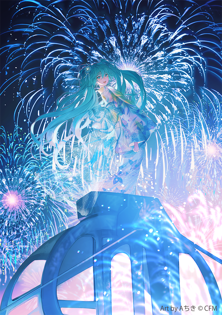 花火&ドローンショー「“初⾳ミク Happy 16th Birthday” 『Music & Fire