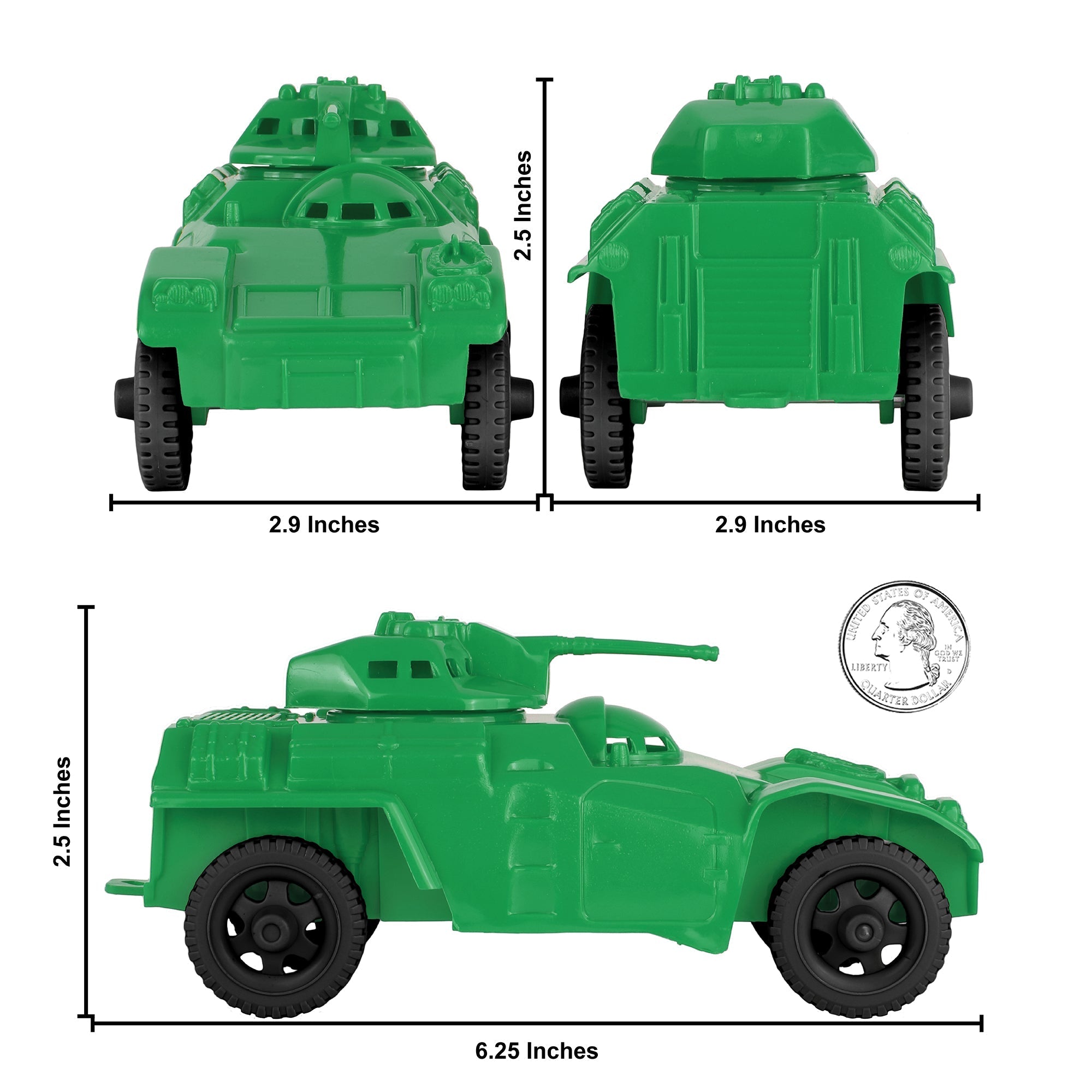 TimMee RECON PATROL Green Armored Car Plastic Army Men Scout