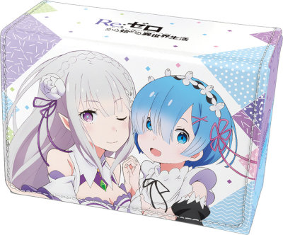 合皮製デッキケースW Re：ゼロから始める異世界生活「エミリア＆レム