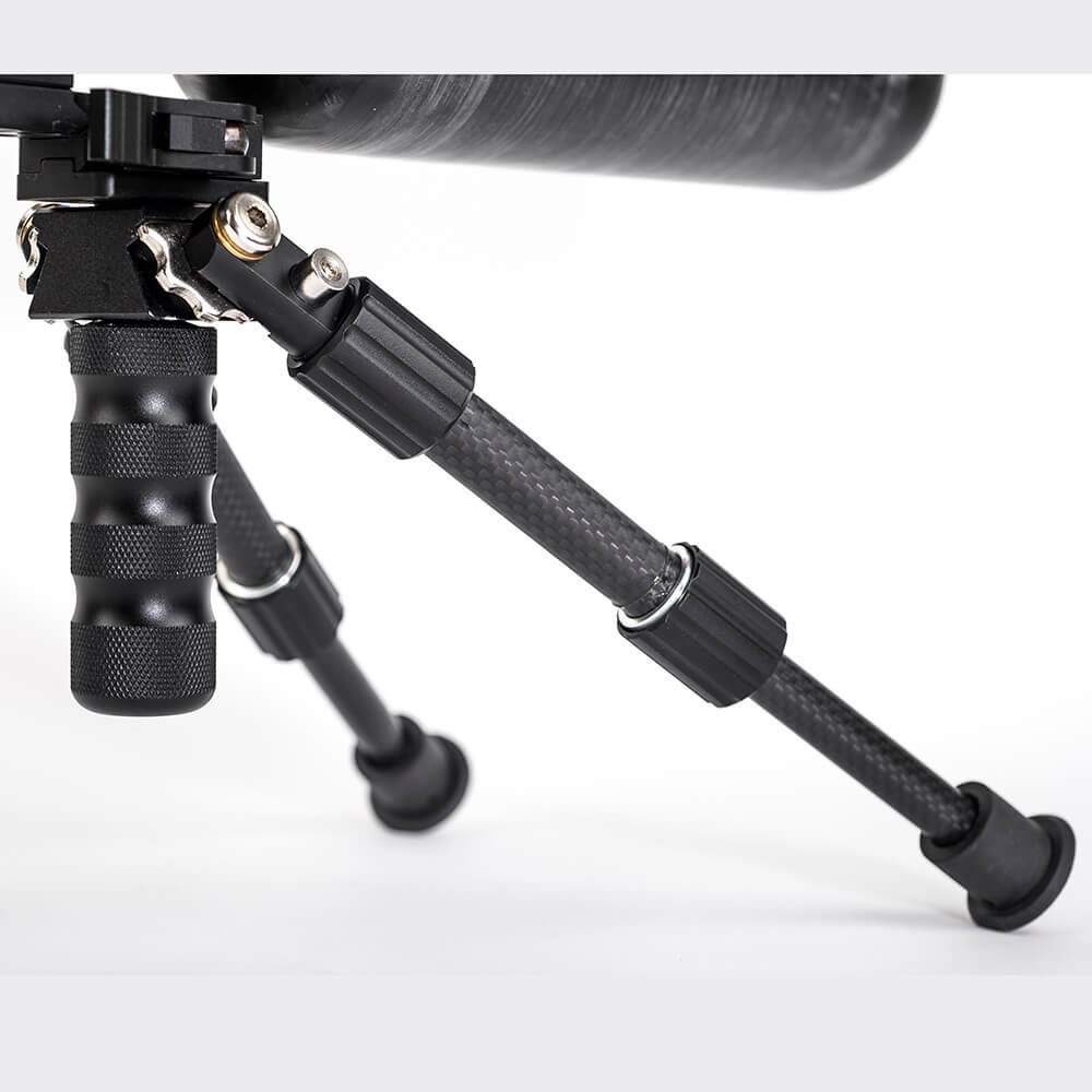 AimGrip Lightweight Tactical Bipod - Carbon fibre rest with monopod