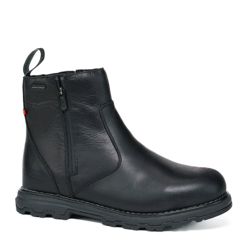 NexGrip Lucian Black Waterproof Mens Snow Boot with Retractable
