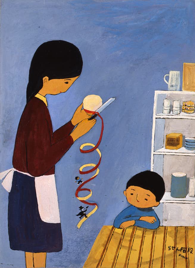 Hana】谷内六郎 版画 「紙ふうせん」657/800 Hana】谷内六郎 版画 「紙