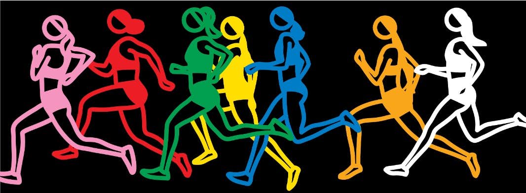 ジュリアン・オピーの最新作《Marathon. Women.》がGINZA SIXの