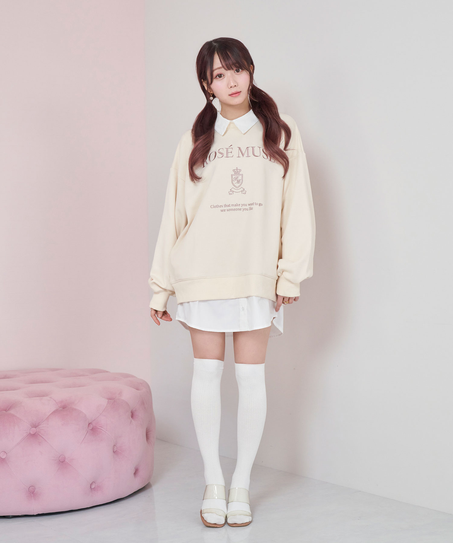 logo layered shirt sweat o/p – BUNNY APARTMENT