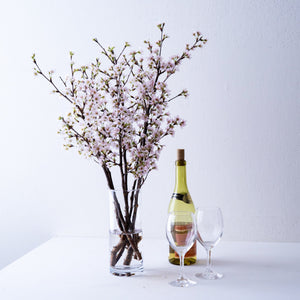 石木花 啓翁桜（ガラス花瓶セット） お部屋で楽しむ、早春の桜。 – By