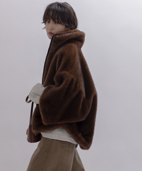 ミンクファー スタンドネックショートコート Eimee Law│Eimee Law