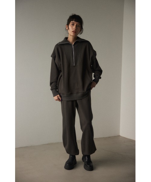 BLACK BY MOUSSY（ブラックバイマウジー）の「half zip sweat tops