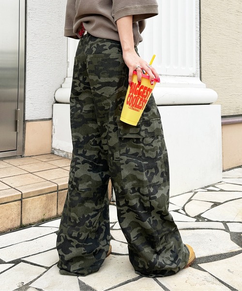 ファスナーポケット柄カーゴパンツ（カーゴパンツ）｜sedacle