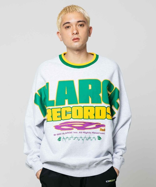XLARGE（エクストララージ）の「XLARGE RECORDS LOGO CREWNECK SWEAT