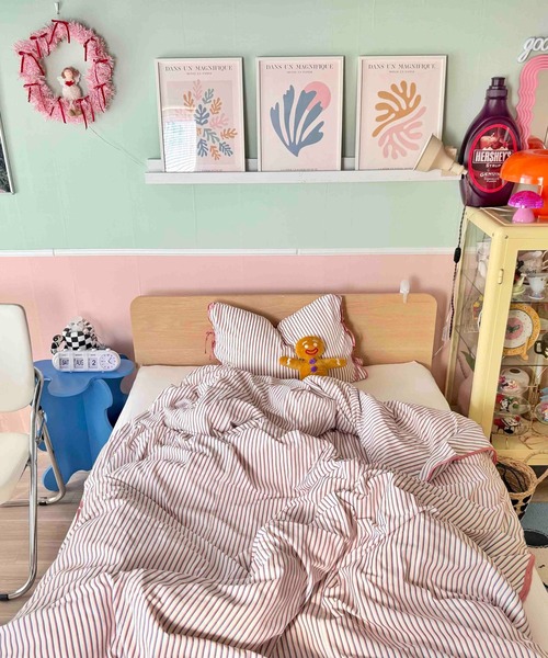Casselini HOME(キャセリーニ ホーム)ストライプ布団カバー(シングル