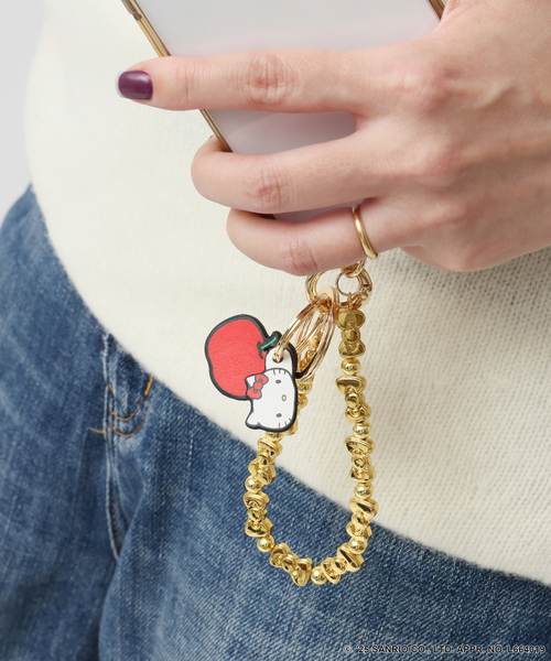 追加》HELLO KITTY S&S HASHIBAMI リボンビーズハンドストラップ