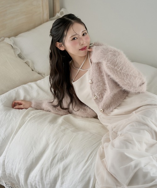 セール】【今すぐお届け可能!/セットで着れる】milkyフェザーニット