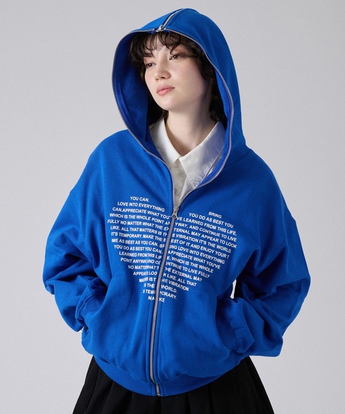 ONCILY × WISH FOR EVER 】HEART COLLAB FULL-ZIP HOODIE / ハート