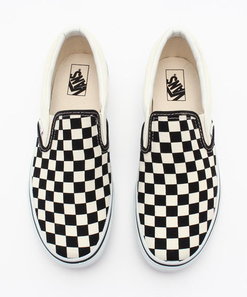 VANS ヴァンズ SLIP ON スリッポン V98CLA BLACK/WHT/CHK（スリッポン