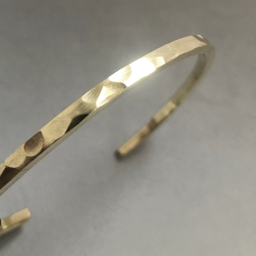 brass bangle 2.5mm /真鍮/バングル/ブレスレット/槌目/ハンドメイド