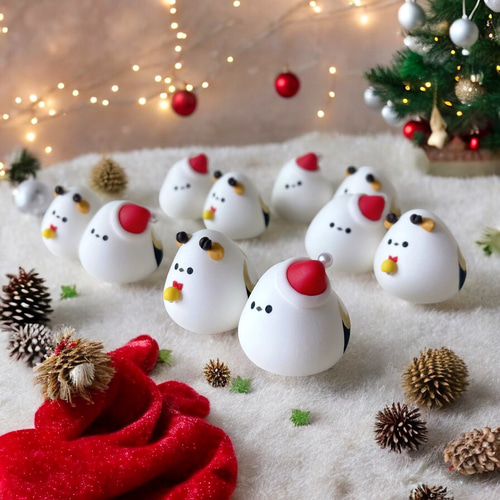 限定販売】クリスマスシマエナガ 2体セット その他置物 つぶ屋 通販