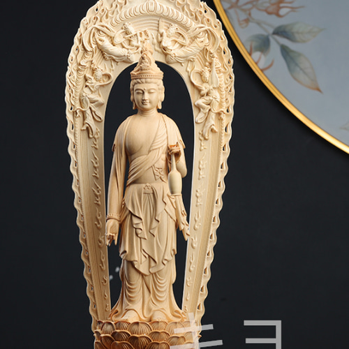 極上品 西方三聖 阿弥陀如来三尊 仏教工芸品 観音菩薩 勢至菩薩 木彫