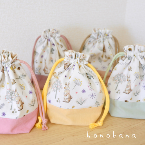 ミルキーラビット コップ袋 弁当袋 honokana 通販 15454113｜Creema
