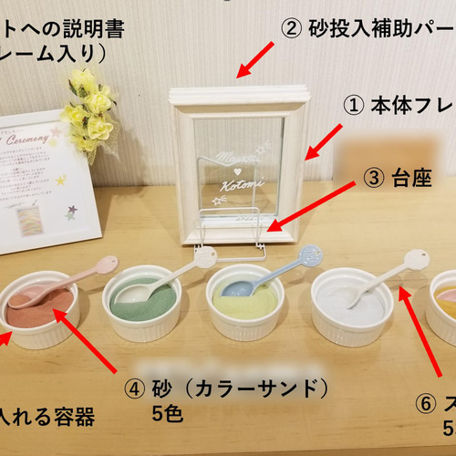 サンドセレモニー 『らくちんパック』 必要なものが全部揃ったあとは