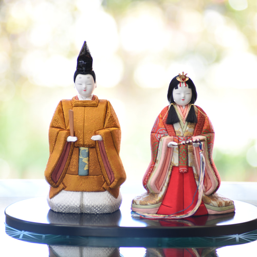 木目込み人形 雛人形 【陽光雛】（黄櫨染） ひな人形・雛飾り 有松人形