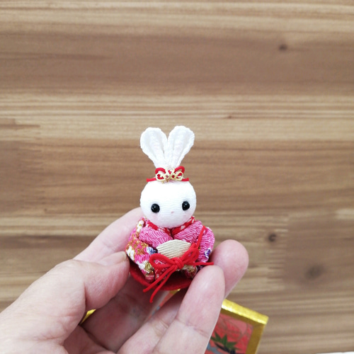 ちりめんうさぎのお雛様セット ちりめん細工うさぎ ひな人形・雛飾り