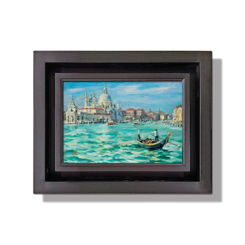 ベネチアの魔法】油絵原画 一点物 額縁付 豪華プレゼント付き 絵画