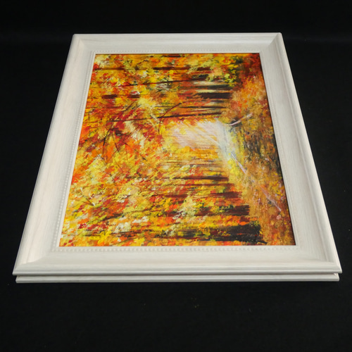油絵 油彩 油彩画 絵 絵画【銀杏並木】 絵画 HR 通販 16534916