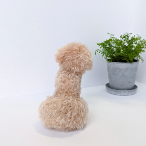 トイプードル 羊毛フェルト ぬいぐるみ 犬 置き物 送料無料 羊毛