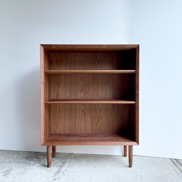 本棚 ブックシェルフ ウォールナット シンプルなデザイン W80cm 本棚