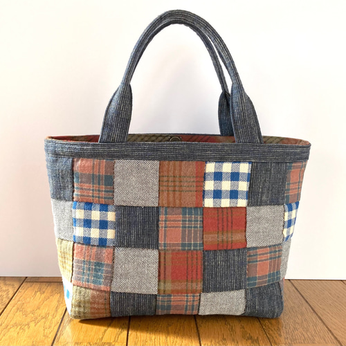 ミニパッチワークキルトバッグ トートバッグ lilla＊ 通販 16762441