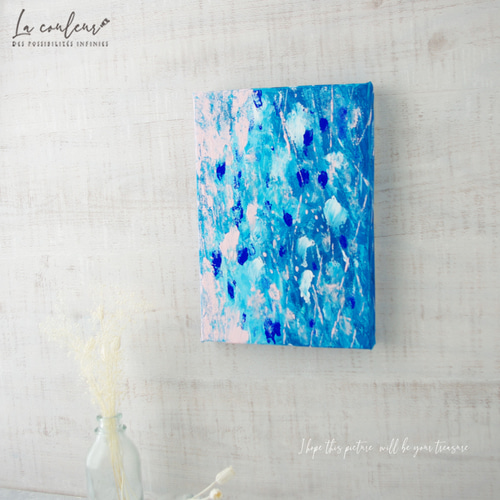 原画】抽象画 雨の音 I 227×158mm（SMサイズ） 絵画 La couleur aya