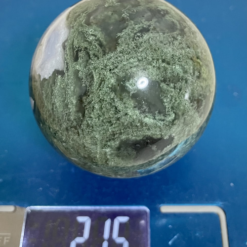 モスアゲート 水草瑪瑙 天然石スフィア 風水晶 エネルギー 幸運