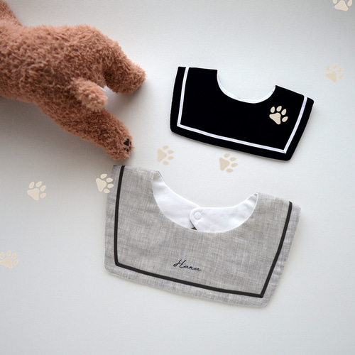 セーラー スタイ ⚓ ホワイト 名入れ 刺繍 スタイ・よだれかけ baby's