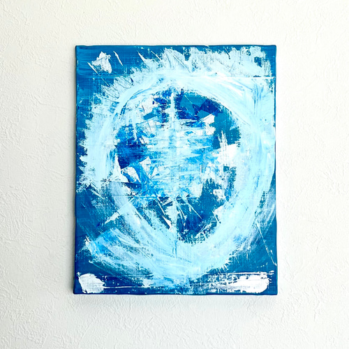 零060】絵画 宇宙 青 空 海 抽象画 原画 インテリア 絵画 零