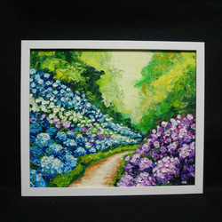 油絵 油彩 油彩画 絵 絵画 【流れ咲く藤の花】 絵画 HR 通販