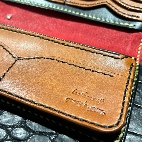 Gravy Leather スモール クロコダイル×栃木レザー スペシャル