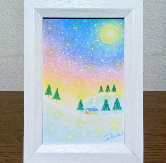 パステルアート 聖夜のスイート・ホーム パステル画原画 絵画 T's Arts