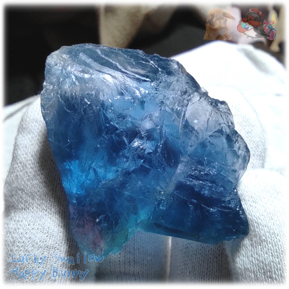 ◇ 秘蔵品 宝石質 特殊希少カラー ブルーフローライト 欠片 結晶 蛍石