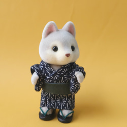 ぽん様 シルバニアファミリー 浴衣セット 着物 男の子 こどもサイズ