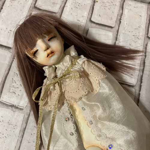 オブジェ ☆ 「 孤鳥 」 創作人形 アートドール 眠り目 336 立体
