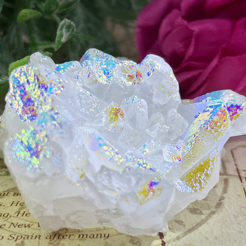 キャンドルクォーツ✨ オーラ 水晶 ラフストーン 原石 クラスター