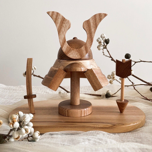 2025年4月末発送》木製兜 / Wooden Kabuto 兜飾り 初節句 こどもの日