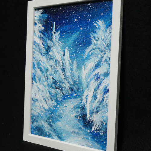 油絵 油彩 油彩画 絵画 【冬景色】 絵画 HR 通販 17039803｜Creema